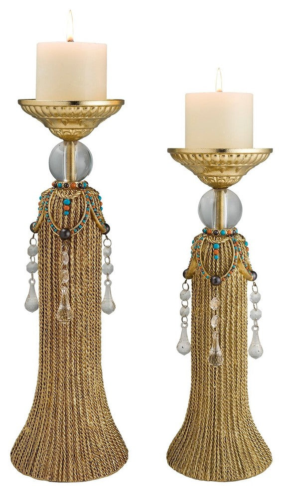 2-Piece AuricTwists Decorative Candleholder Set