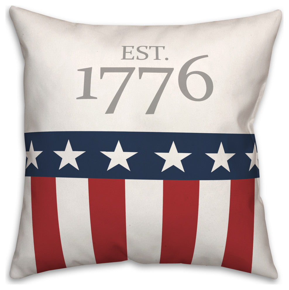 Est 1776 18x18 Throw Pillow
