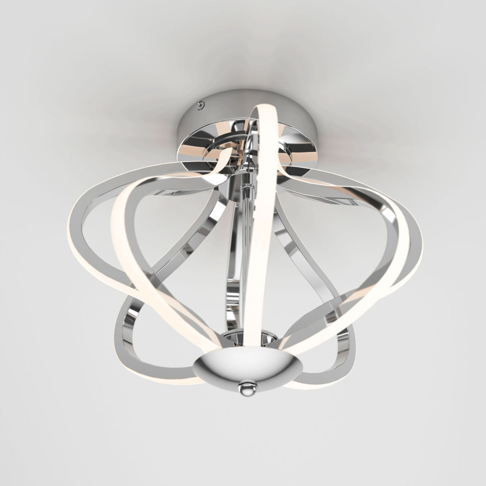 Artika Meridian Ceiling Flushmount Light, Chrome