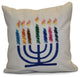 Decorative Holiday Pillow Geometric, White, 16"x16"