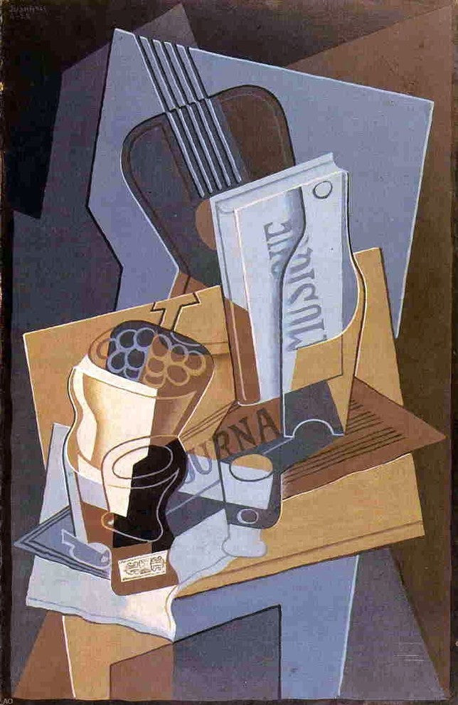 Juan Gris The Book of Music, 18"x27" Wall Decal