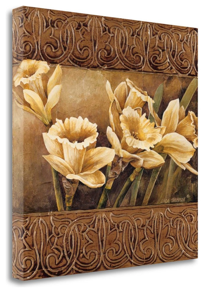 "Golden Daffodils II" By Linda Thompson, Giclee Print on Gallery Wrap Canvas