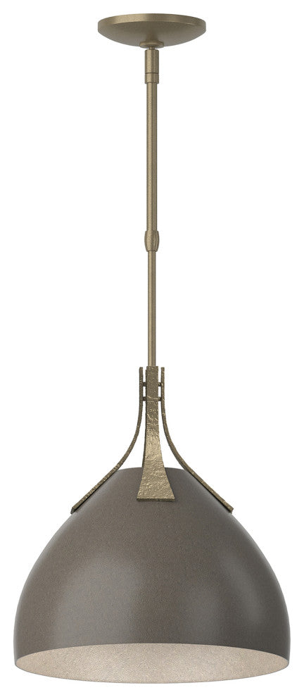 Summit Pendant, Soft Gold Finish, Dark Smoke Accents, Standard Overall Height
