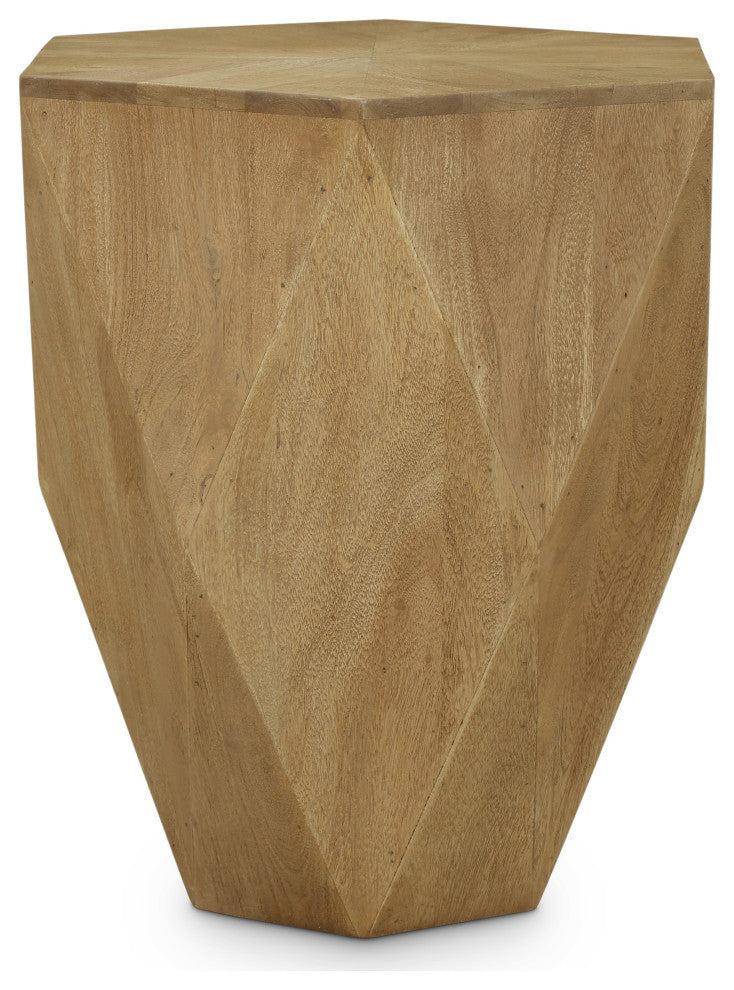 Diamante Oak Veneer End Table, Oak
