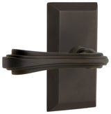 Studio Plate With Fleur Lever, Oil-Rubbed Bronze, Privacy, Left-Handed