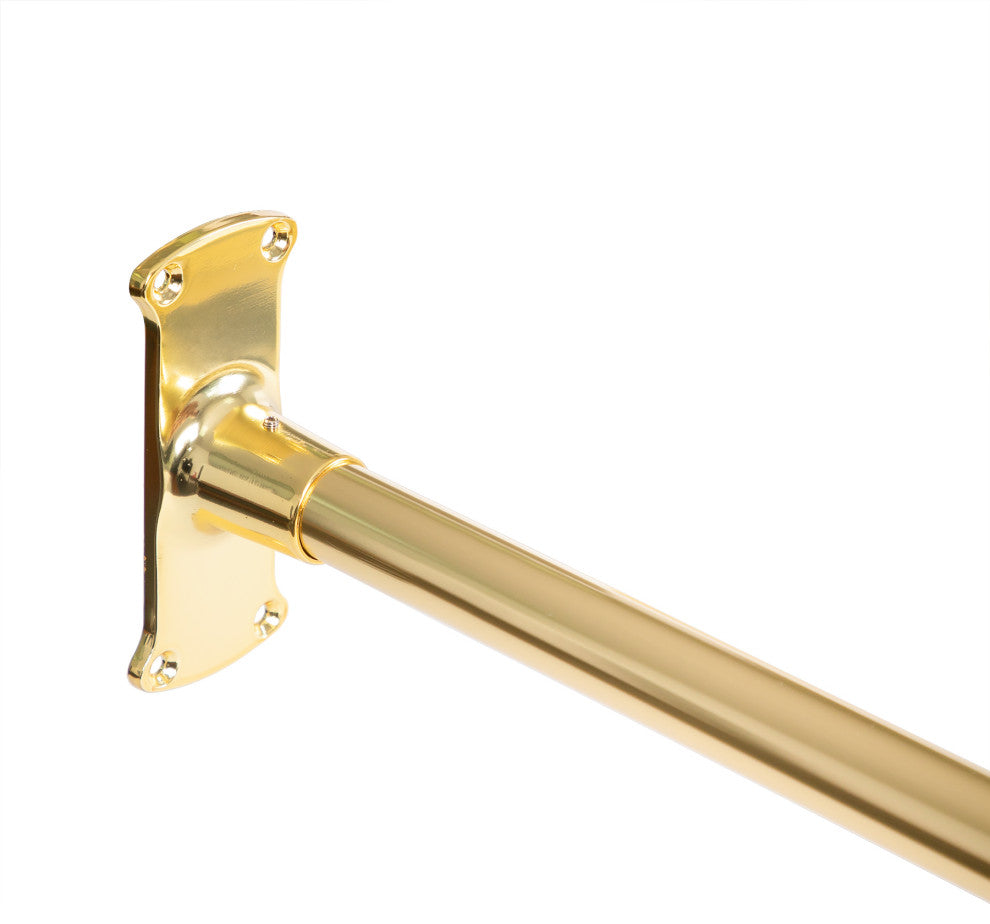 Utopia Alley Rustproof Aluminum L-Shaped Corner Shower Curtain Rod, Gold
