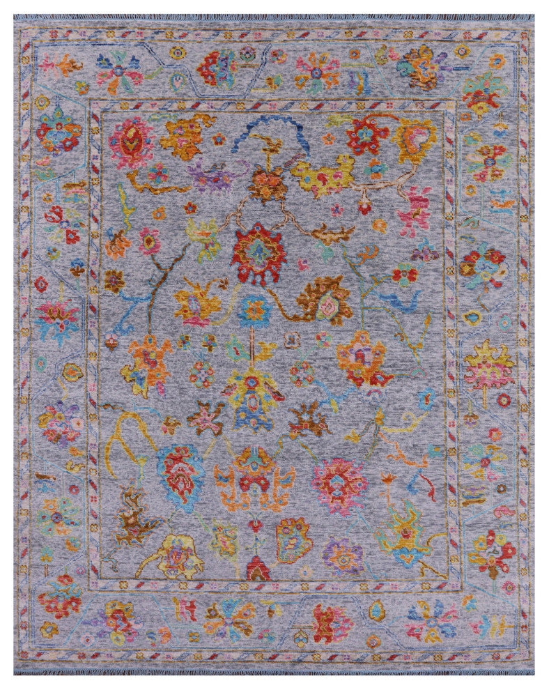 8' 0" X 9' 9" Turkish Oushak Hand-Knotted Wool Rug - Q14828