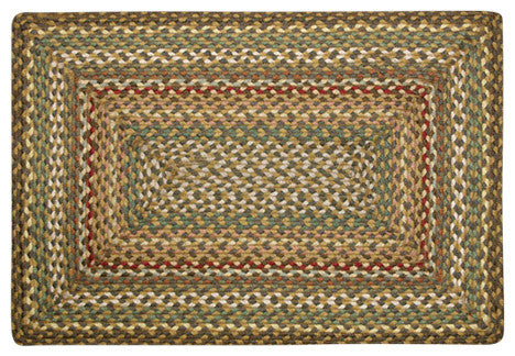 Earth Rugs RC-51 Fir Tonal Rectangle Braided Rug 2 Feet x 8 Feet