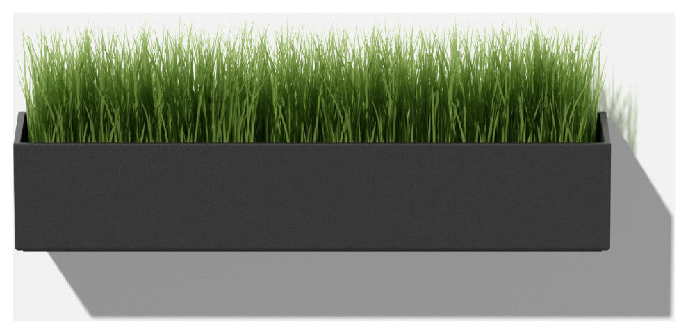 Veadek Geo Series Hanging Planter, Black, 16", 1 Pack
