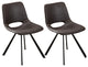 Home Beyond Synthetic Leather Dining Chairs, Set of 2, Black