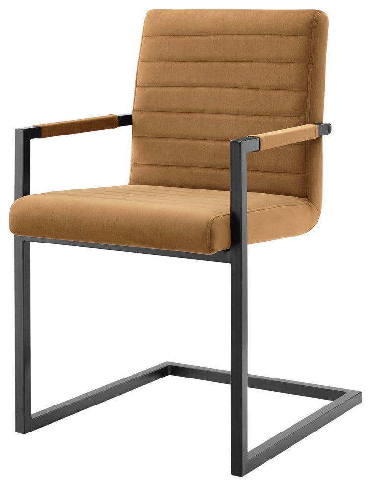 Side Dining Chair, Set of 2, Velvet, Brown, Cafe Bistro Restaurant Hospitality
