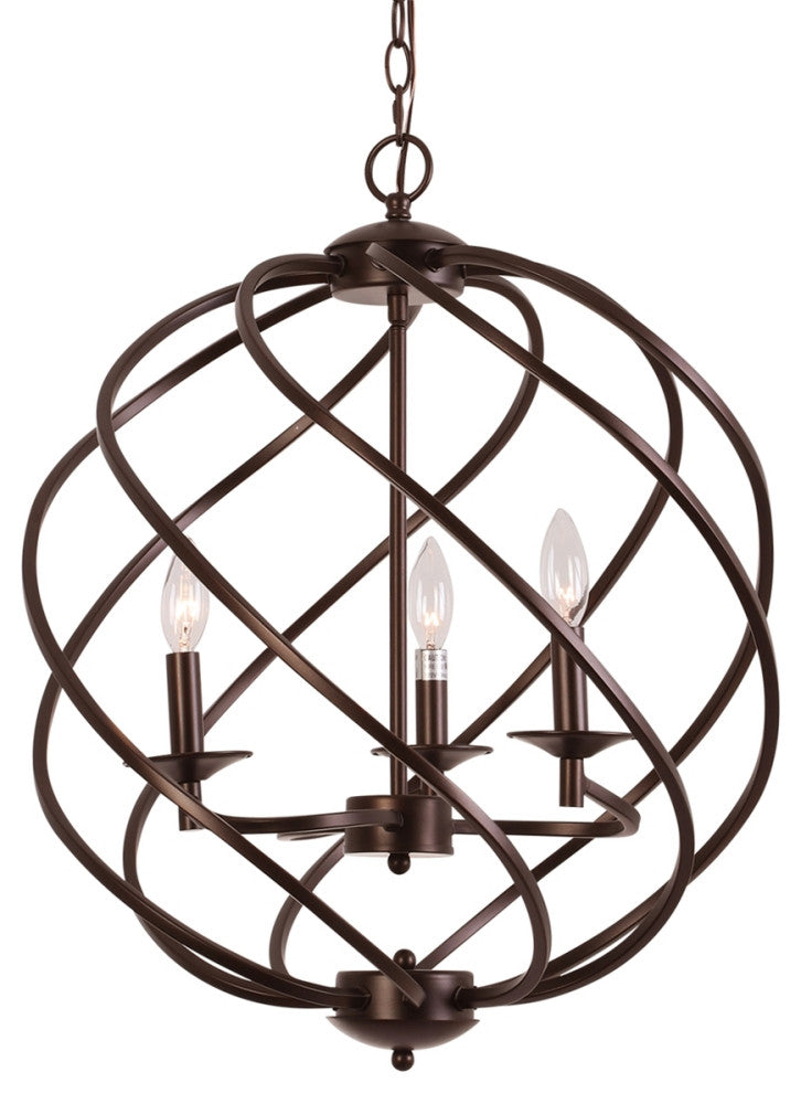 CHLOE Lighting CH6H807RB19-UP3 JERICHO Farmhouse 3 Light Oil Ceiling Pendant