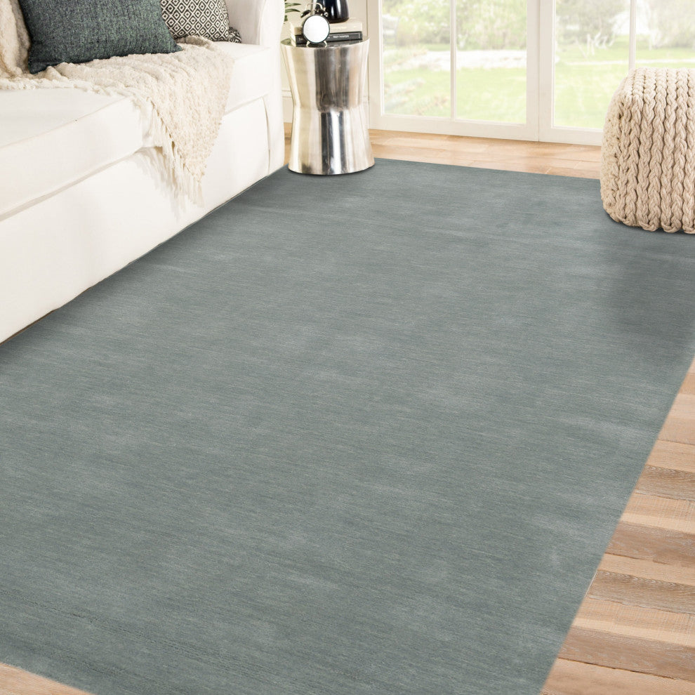 Arizona Rye Area Rug, Gray, 10' x 14', Solid