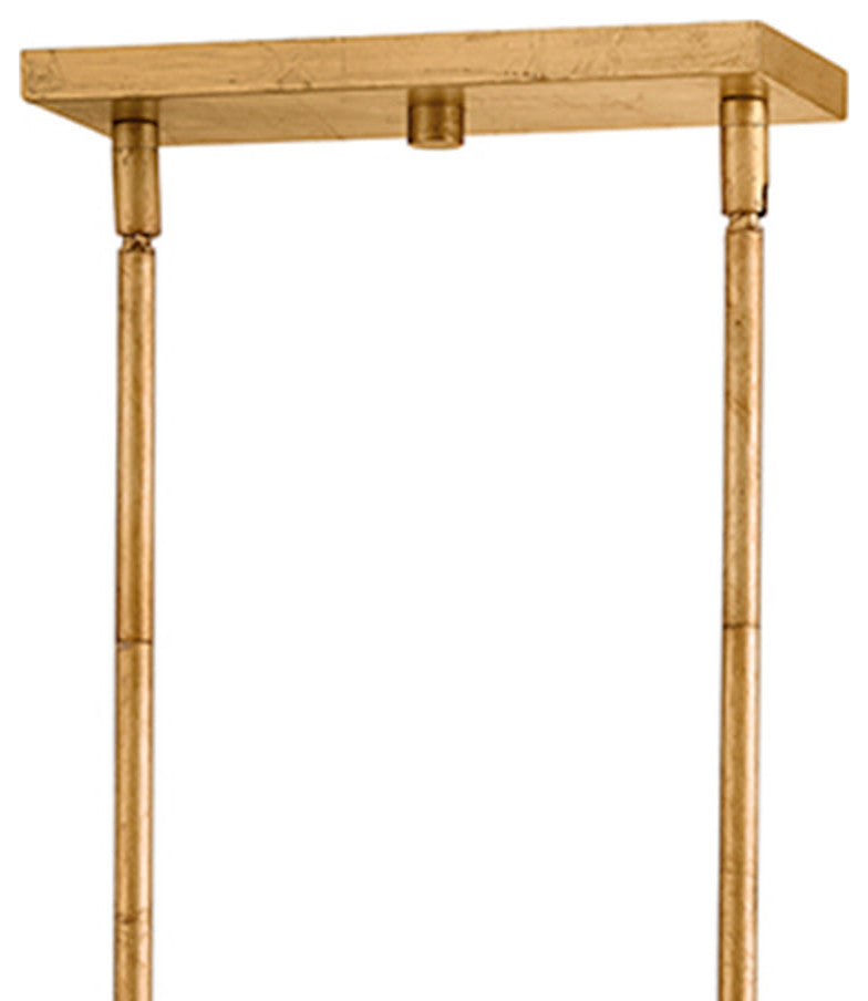 Fredrick Ramond Seraphina Medium Four Light Linear, Distressed Brass