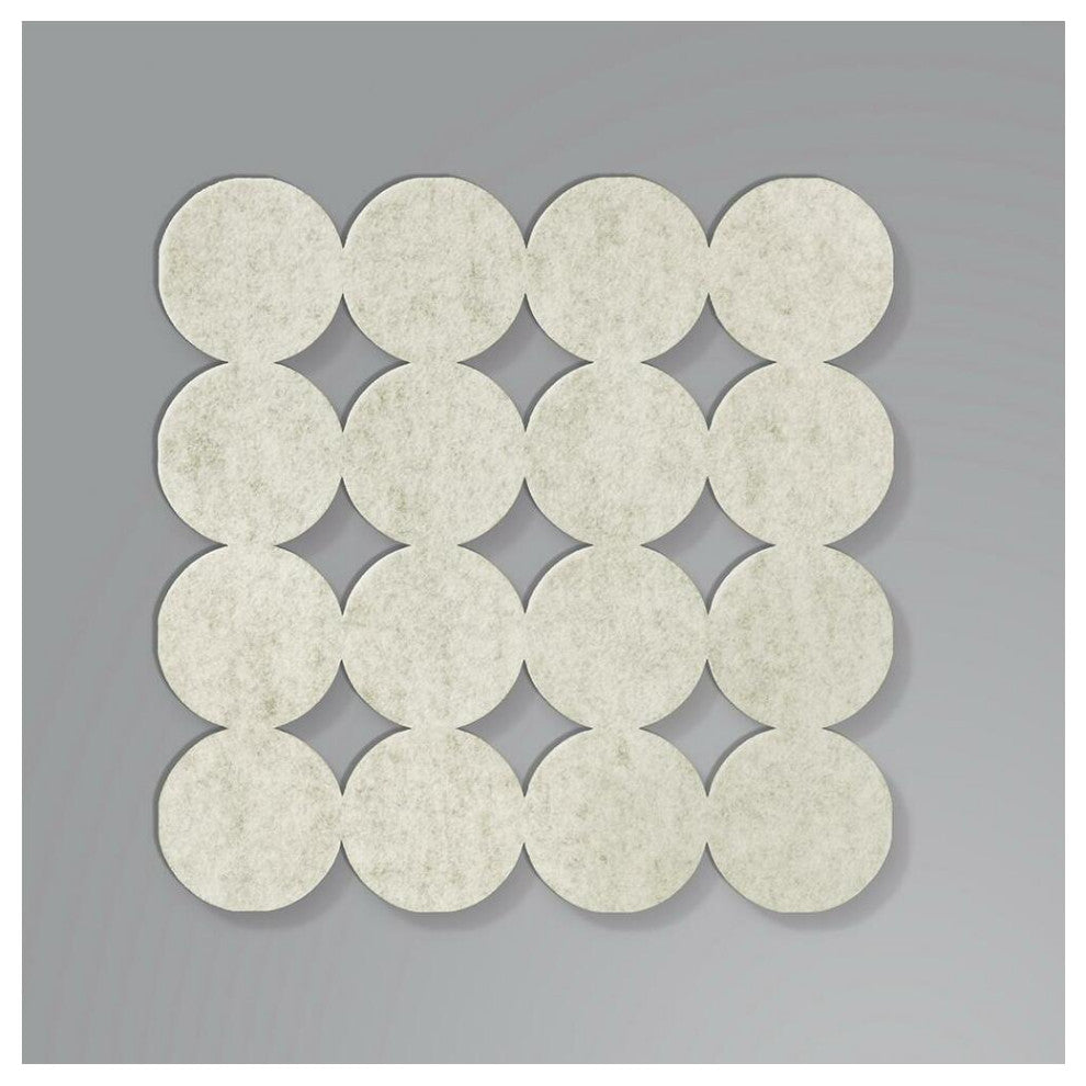 Ivory Modern Circles Acoustical Peel & Stick Tiles