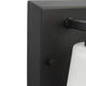 Vertex Collection One-Light Matte Black Etched White Glass Bath Light