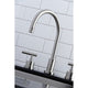 KS8728CMLBS 8" Widespread Kitchen Faucet With Brass Sprayer, Brushed Nickel