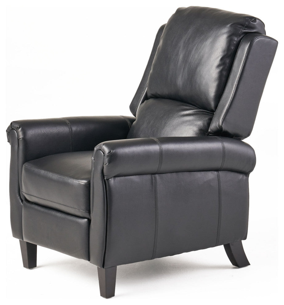 GDF Studio Lloyd Black Leather Recliner Club Chair