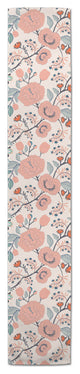 Pink Navy Floral 16x90 Cotton Twill Runner
