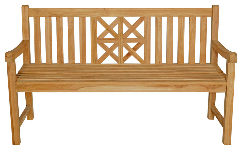 Teak Wood Arizona Outdoor Patio Bench, 5'