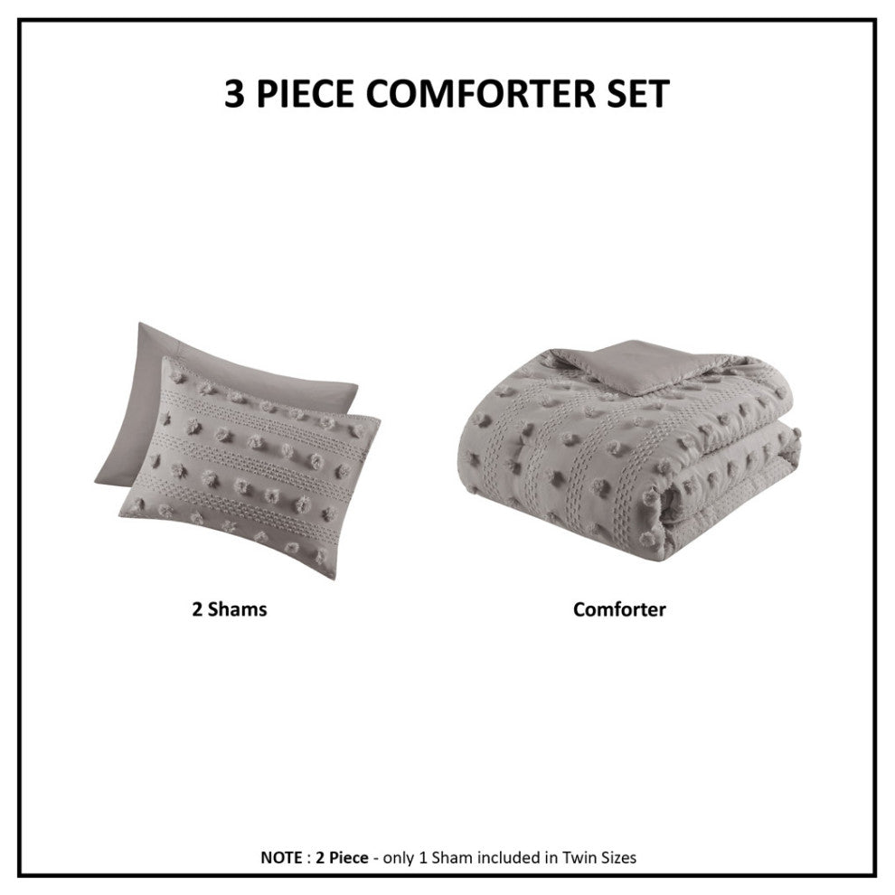 Intelligent Design Lucy Clip Jacquard Comforter Set