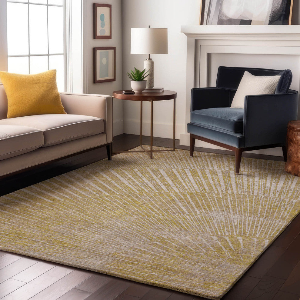Premium Machine Washable Mayfield AMF542 Wheat 9' x 12' Rug