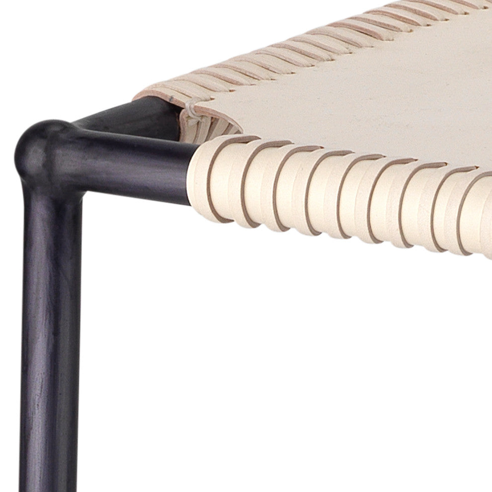 Asher Leather Bar Stool, Barstool
