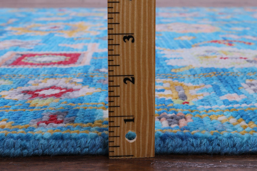 Runner Turkish Oushak Handmade Wool Rug 4' 2" X 12' 5" - Q13466