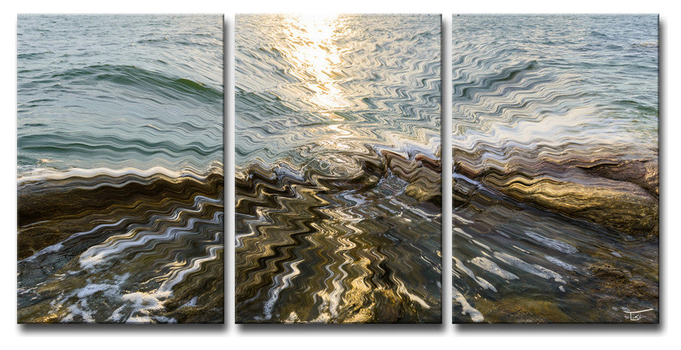 Ready2Hangart ''Aqueous Trance Xv'' By Tristan Scott Canvas Art, 3 Panels, 18"