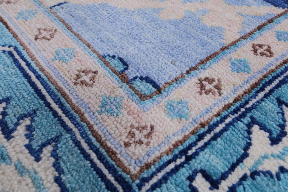Hand Knotted Turkish Oushak Wool Rug 9' 2" X 11' 11" - Q13603