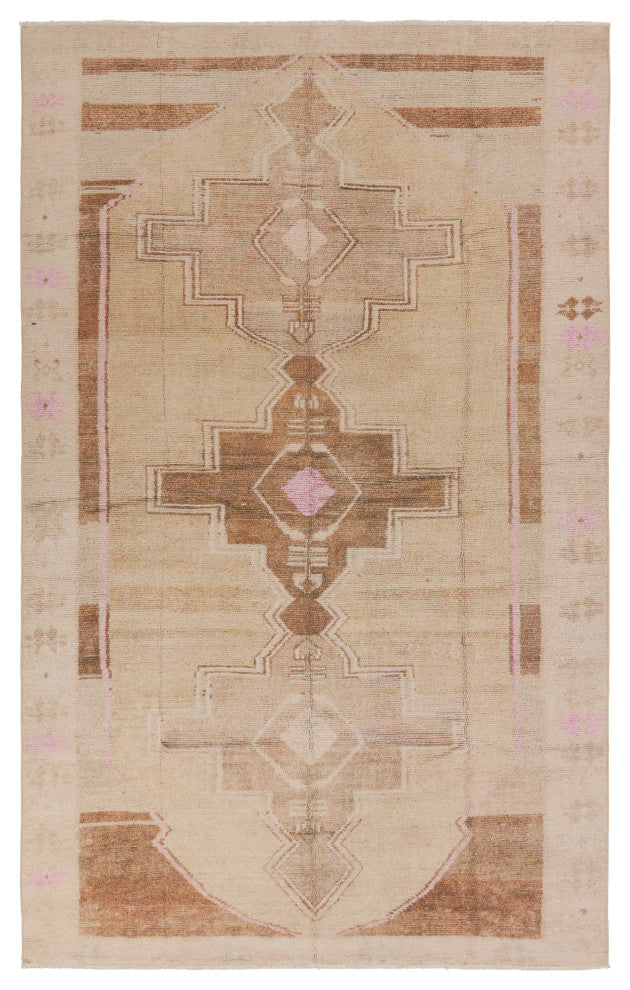 Jaipur Living Parian Medallion Tan/Pink Runner Rug 2'6"X8'