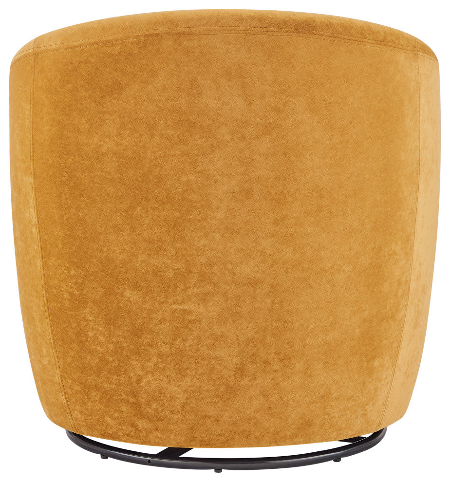 Regina Velvet Swivel Accent Arm Chair, Dainty Caramel