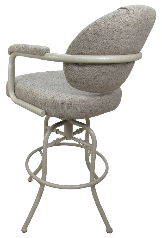 Swivel Tilt Metal Counter 26" 30" Bar Stool M-70, Hemsath Driftwood - Beige, 30"