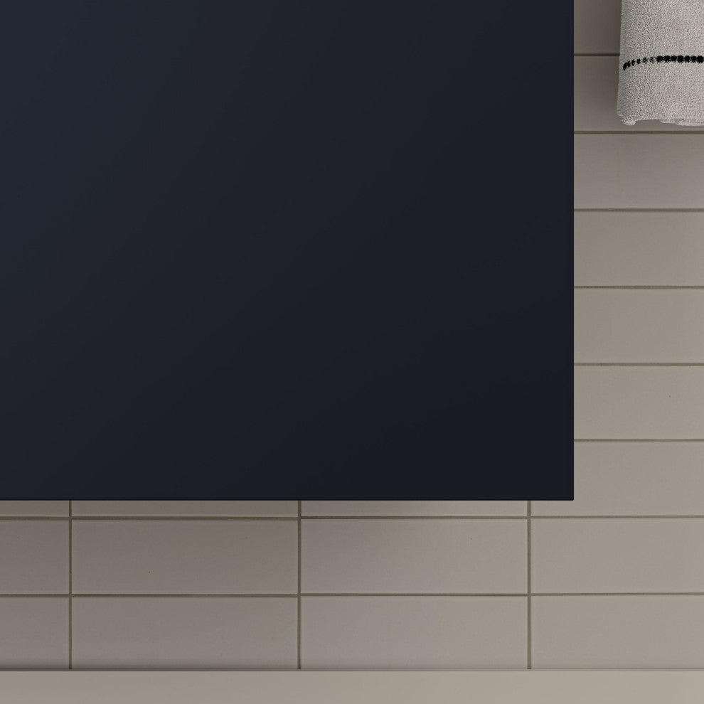 Boutique Bath Vanity, Blue, 60", Double Sink, Wall Mount
