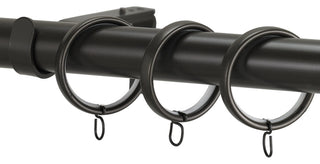 Versailles Non-Telescoping Curtain Rod With Metro Rings, Bronze, 120