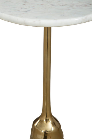Dustin Aluminum Side Table, Gold