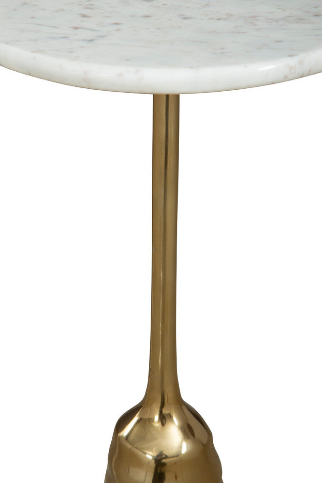 Dustin Aluminum Side Table, Gold