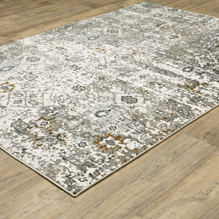 Galion Distressed Stains Ivory/Multi Indoor Area Rug, 7'10"x10'10"