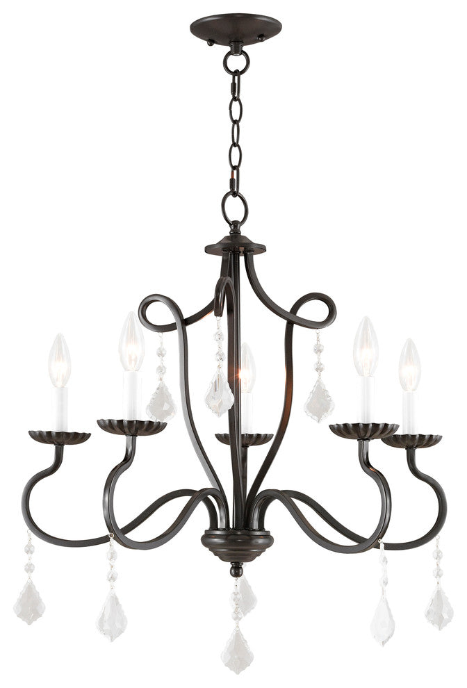 Callisto 5-Light Chandelier, English Bronze