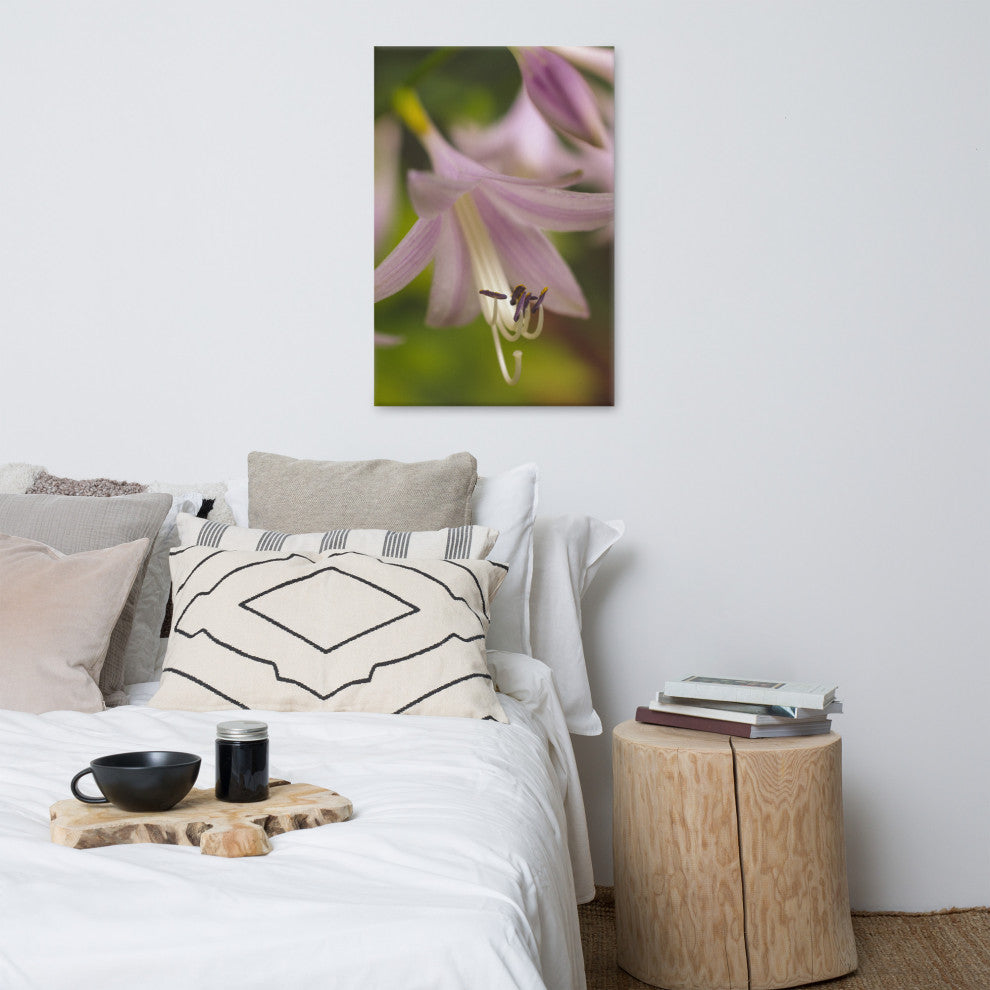 Close-up Hosta Bloom Floral Nature Photo Canvas Wall Art Print, 24" X 36"
