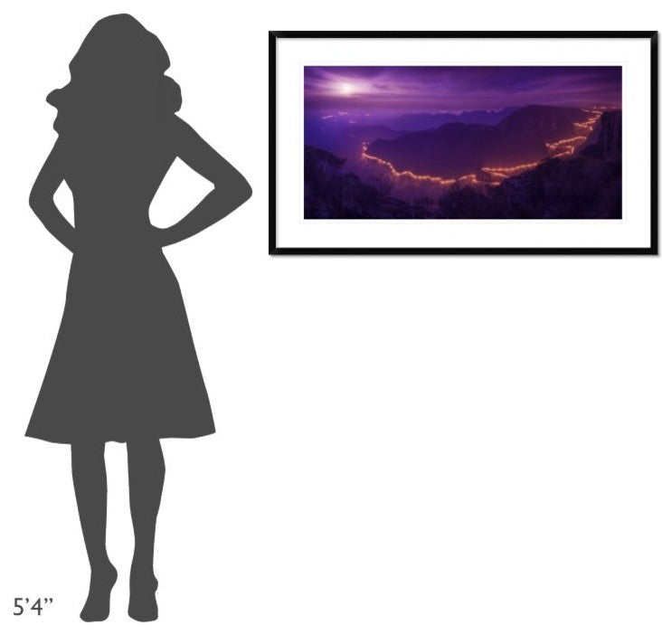 "Lights Of The Night" Framed Digital Print by Raphael Sombrio, 44x26"
