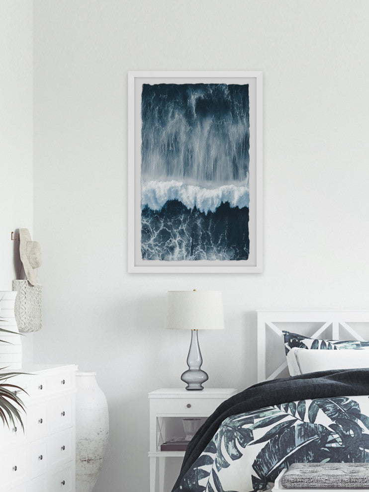 "Waves Roll" Framed Painting Print, 12x18