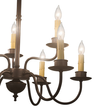 24 Wide Ean 2 Tier 9 LT Chandelier