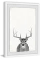 "Gray Deer" Framed Painting Print, 16"x24"
