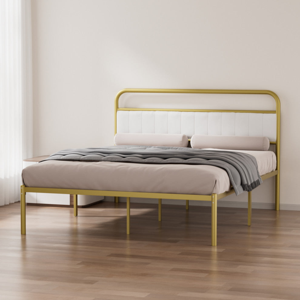 Gewnee Metal Steel Platform Bed Frame