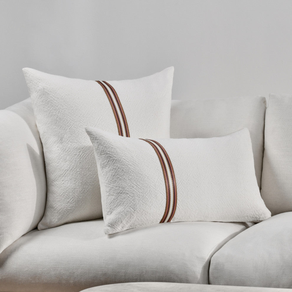 Ralph 22" Cotton Linen Throw Pillow, 14x26