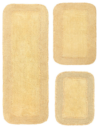 Radiant Collection Bath Rugs Set, 3-Piece Set With Runner, Yellow