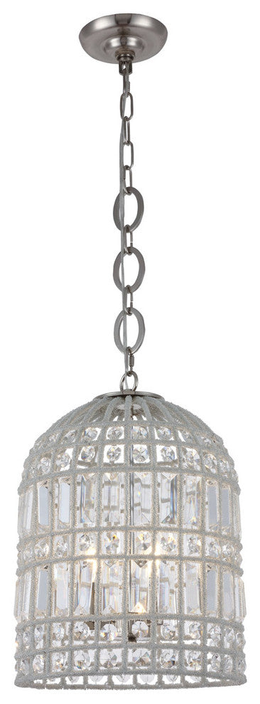 Elegant Lighting Capistrano Collection Pendant, Polished Nickel