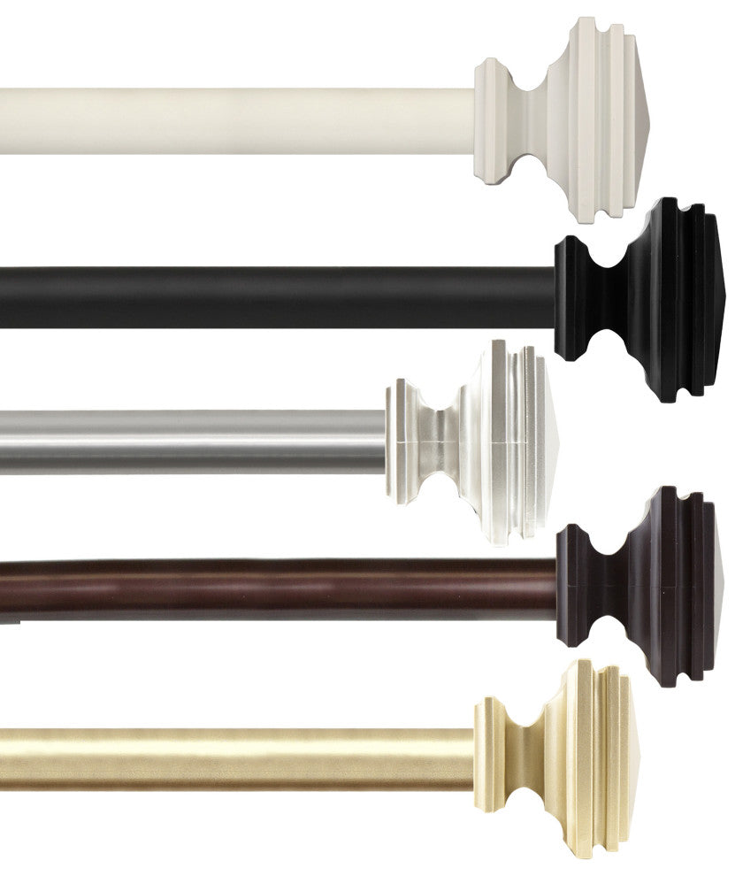 Wilson 1" Curtain Rod, White, 48-84"