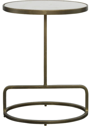 Uttermost Jessenia White Marble Accent Table